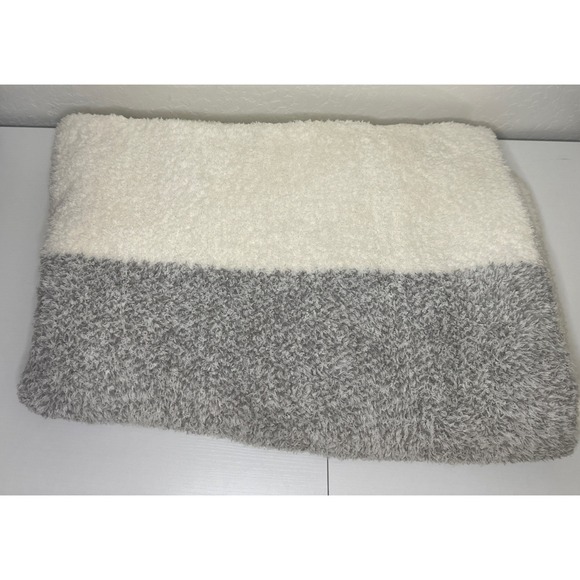 Barefoot Dreams Luxe Heathered Stripe Throw BlanketBAREFOOT DREAMS®, White/gray